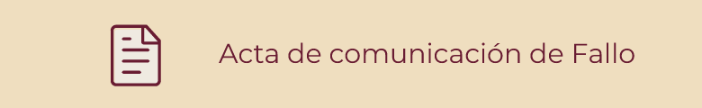 Acta de comunicación de Fallo