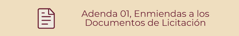 Adenda 01 Enmiendas a los DOCUMENTOS DE LICITACIÓN